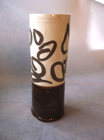 Pressed Cylinder Vase
7.25"x 2.5" (18 x 6cm)
2 color clay rolled together
Hand built