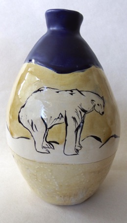 Polar Bear Vase A
8.25"h x 5"diameter
Handbuilt