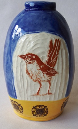 Ukrainian Nightingale Bottle A
7"h x 5"w
Handbuilt