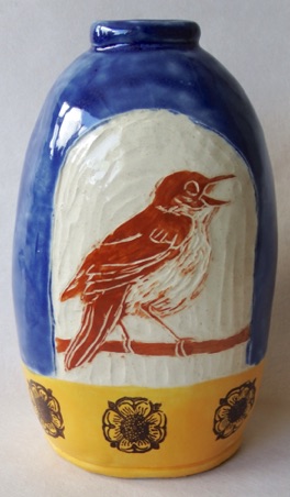 Ukrainian Nightingale Bottle B
7"h x 5"w
Handbuilt